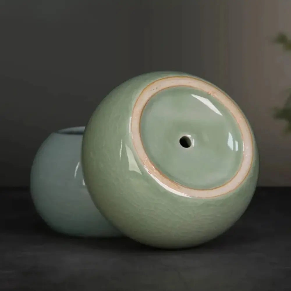 Mini pot de fleur rond en céramique