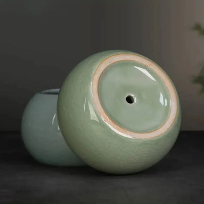 Mini pot de fleur rond en céramique