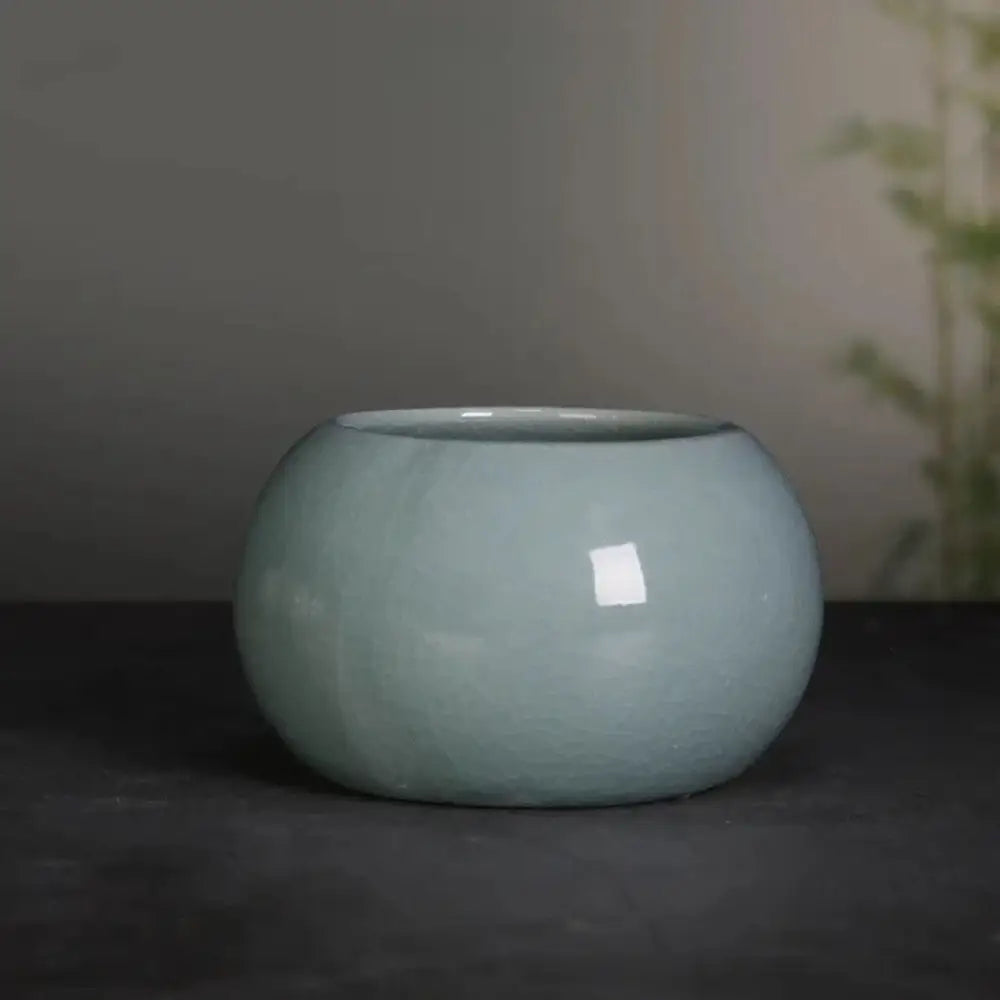 Mini pot de fleur rond en céramique