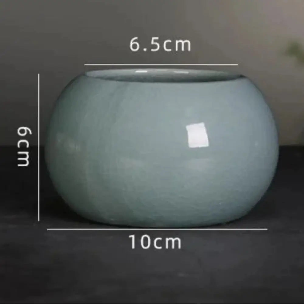 Mini pot de fleur rond en céramique