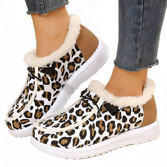 Mocassins Femme Léopard Douillet Cuir Végan - Atelier