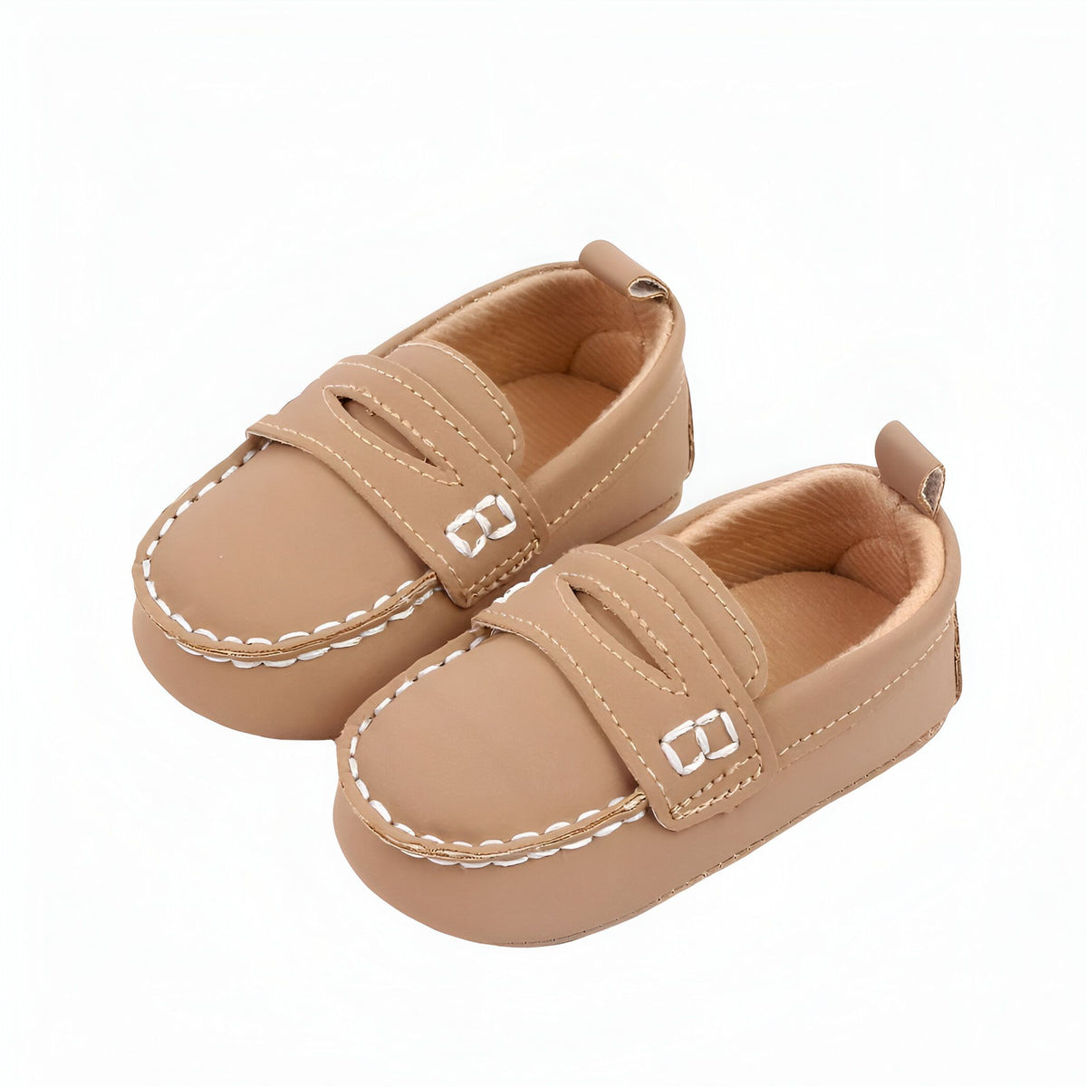 PetitLuxe Mocassins bébé fille cuir souple classiques
