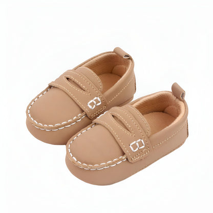 PetitLuxe Mocassins bébé fille cuir souple classiques