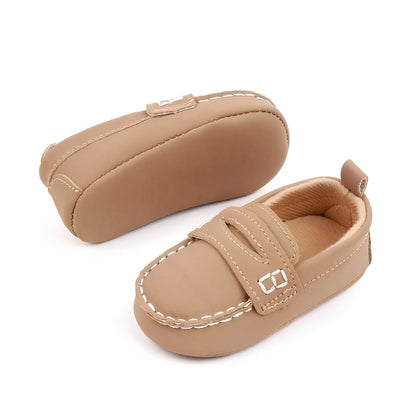 PetitLuxe Mocassins bébé fille cuir souple classiques