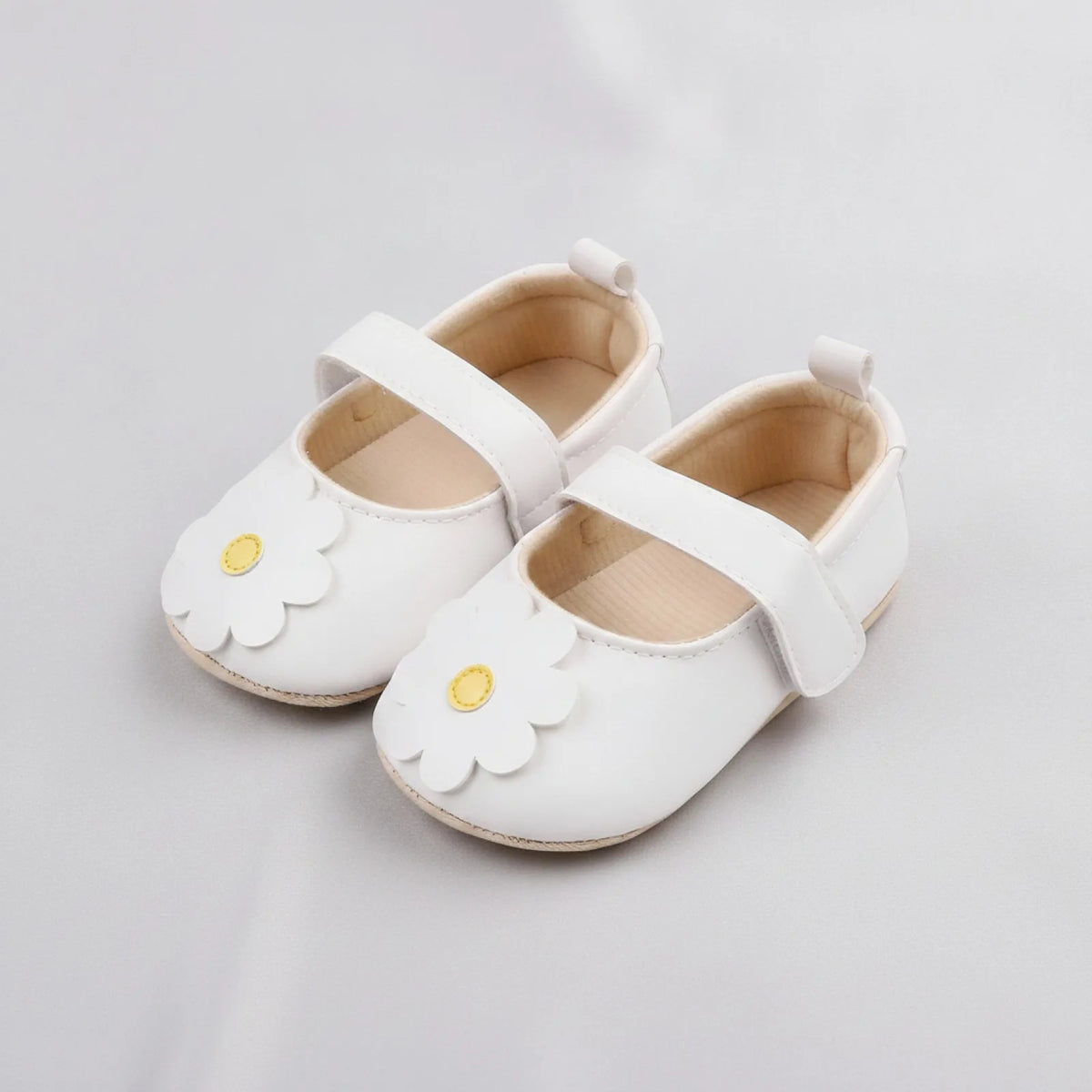 Mocassins Bébé Fille Fleur Souples - BelleBoutique