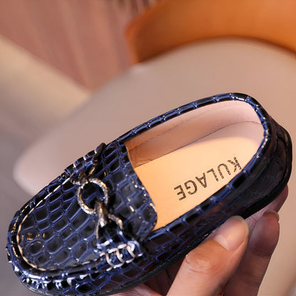 Lux Mocassins bébé Fille Imitation Crocodile Souples