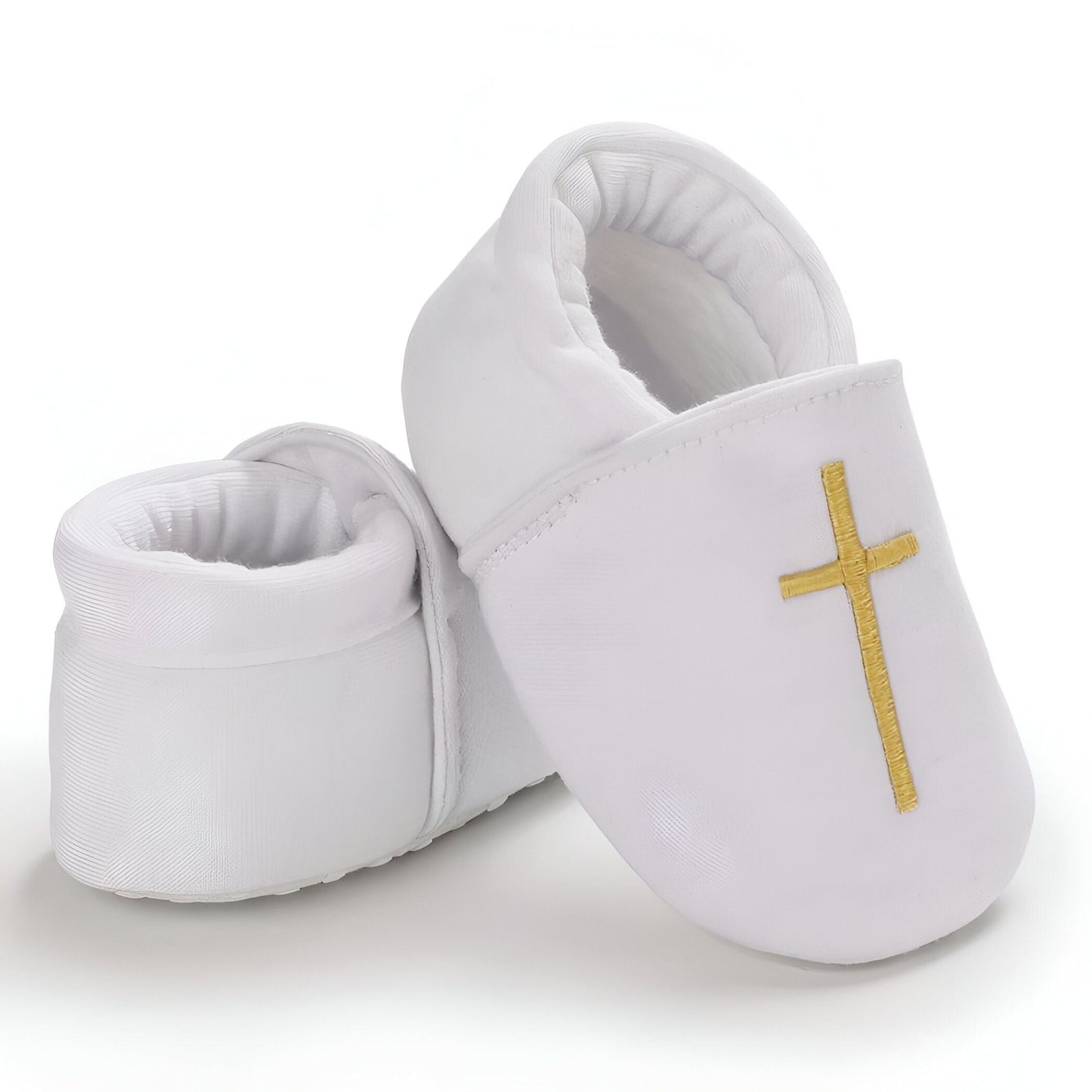 BébéLux Mocassins Bébé Baptême Cuir Synthétique Confort