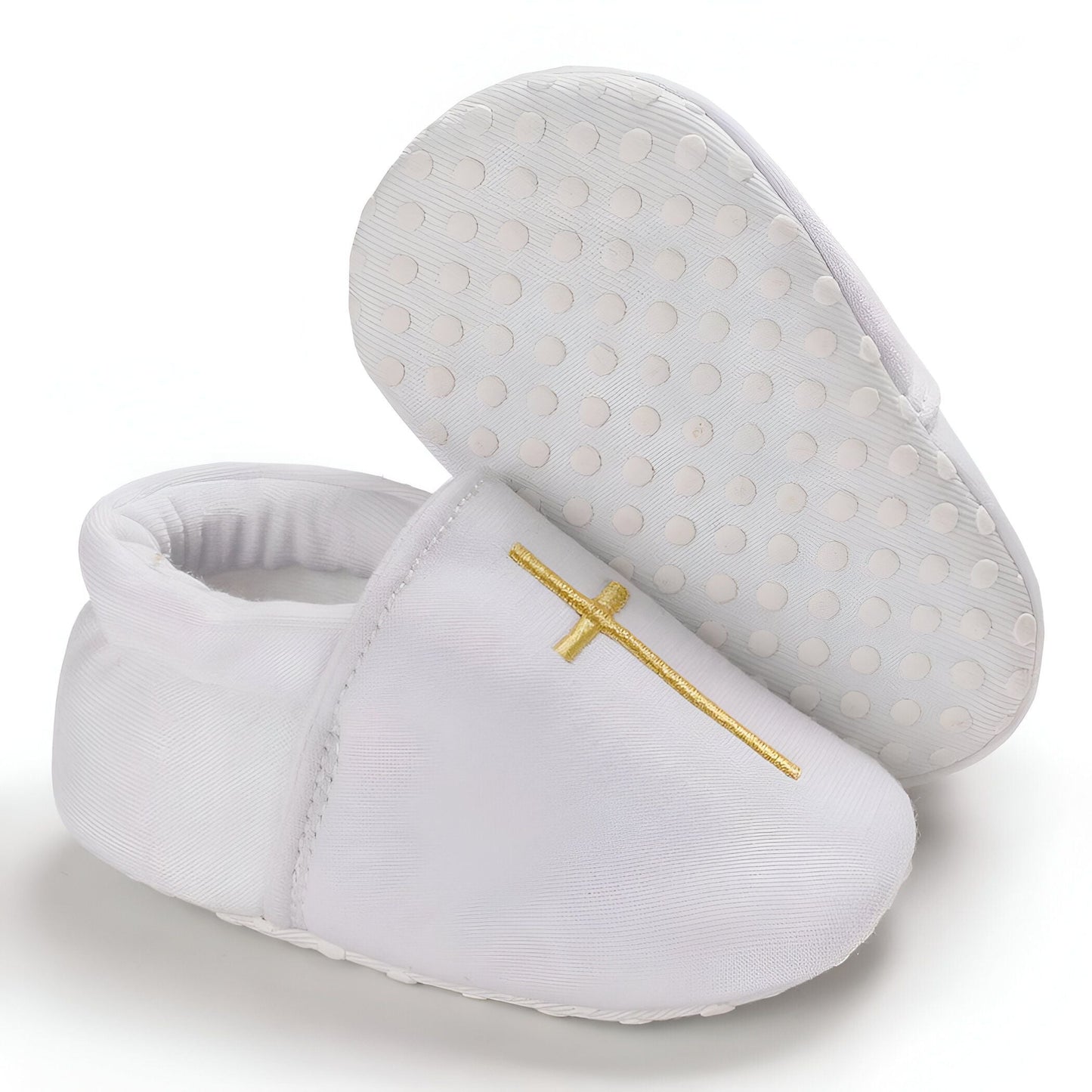 BébéLux Mocassins Bébé Baptême Cuir Synthétique Confort