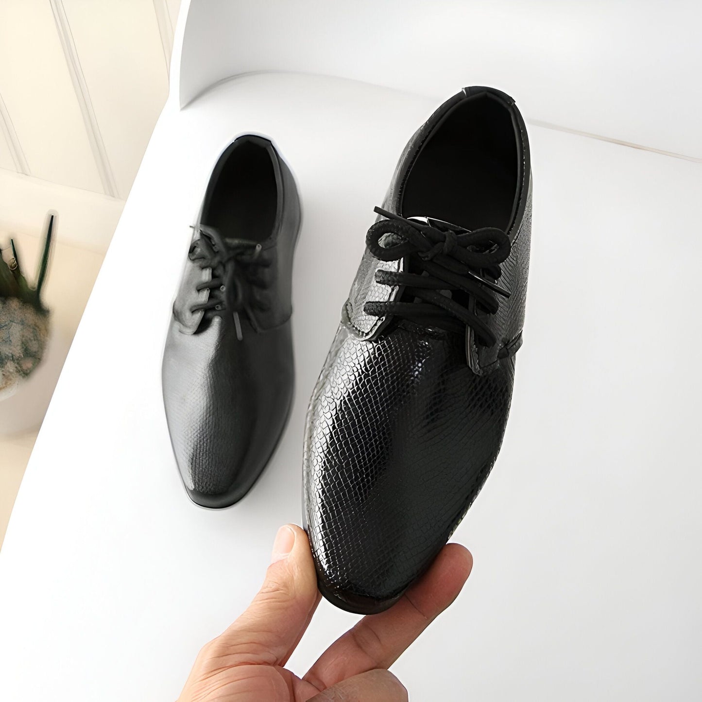 LuxeKids Mocassins Garçon Cérémonie Cuir Véritable