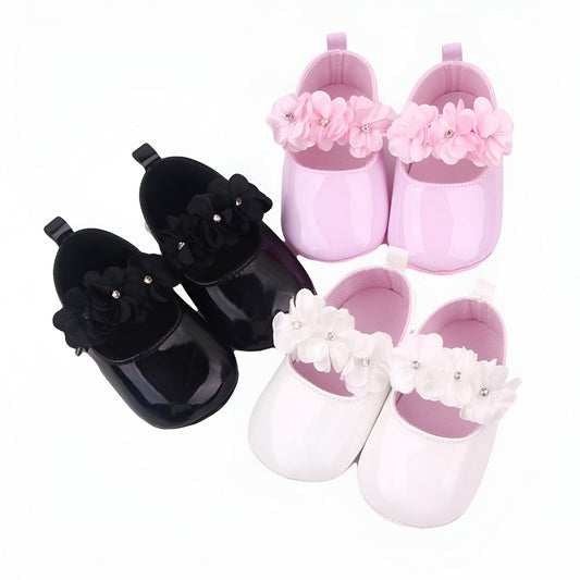 Chaussons Bébé Fille Fleur Décoré - BrandX