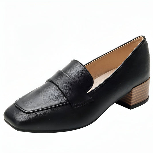 Brandé Mocassins Femme Talons Carrés Soignés