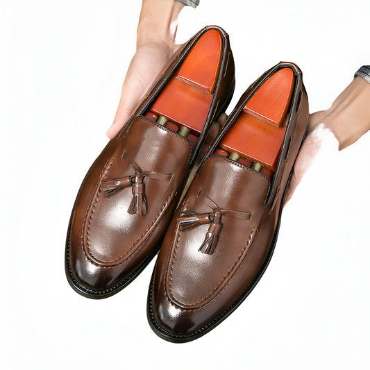 Signature Mocassins Homme Classiques Glands Cuir Lisse