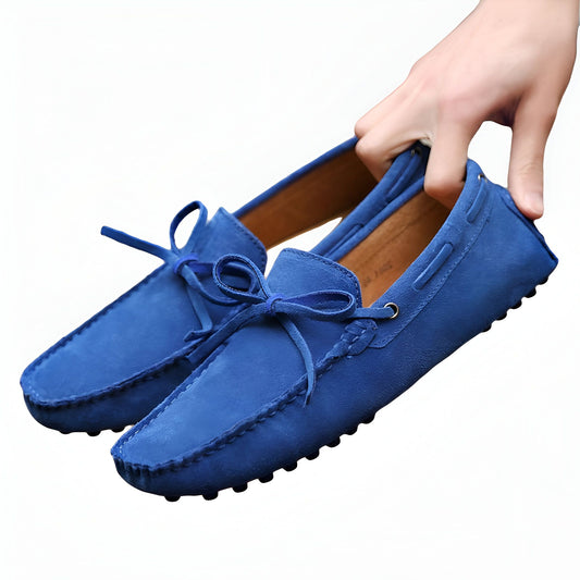 LuxeBrand Mocassins Homme Simili Daim à Lacets Raffiné