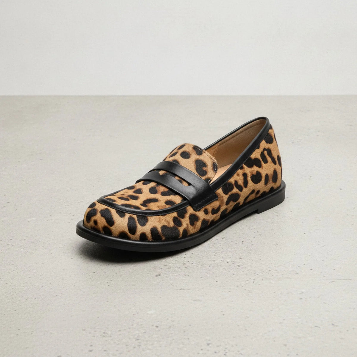 Mocassins Cuir Léopard - Élégant et Souple
