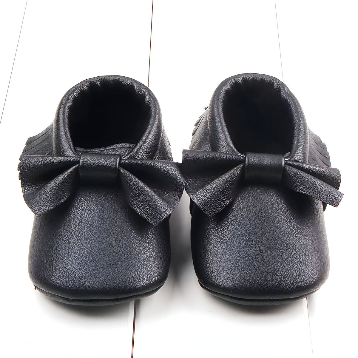 LuxeKid Mocassins bébé fille cuir végan nœud doux