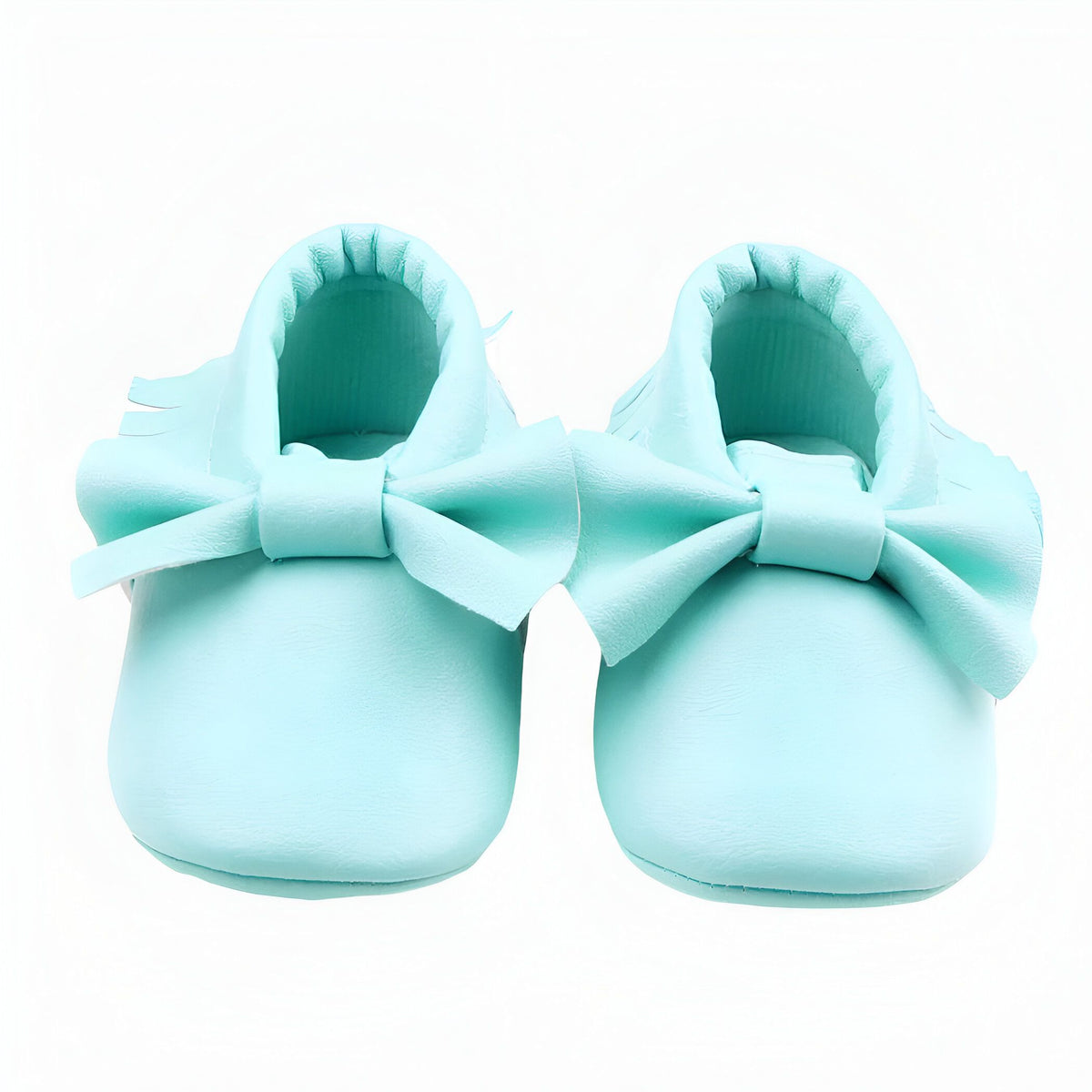 LuxeKid Mocassins bébé fille cuir végan nœud doux
