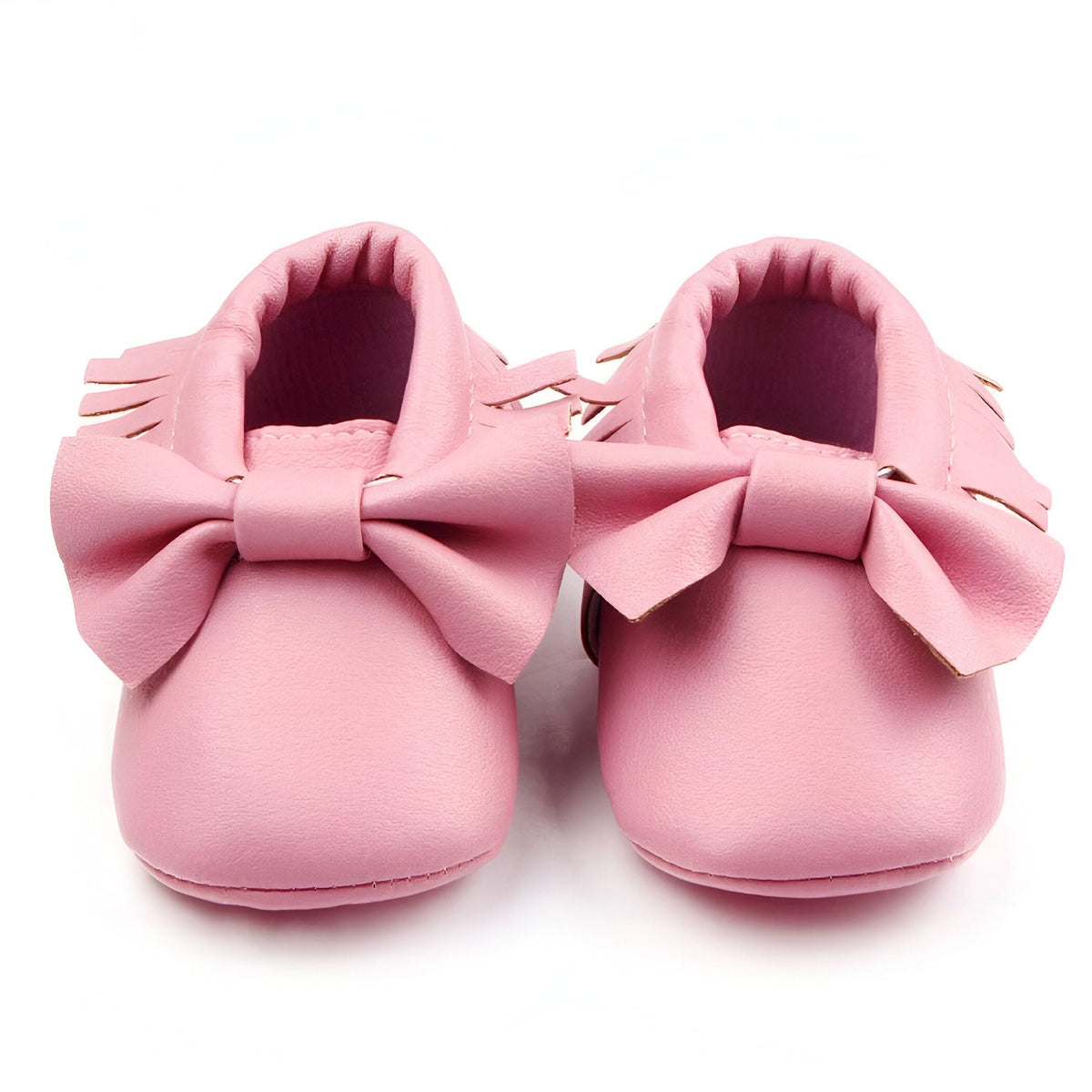 LuxeKid Mocassins bébé fille cuir végan nœud doux