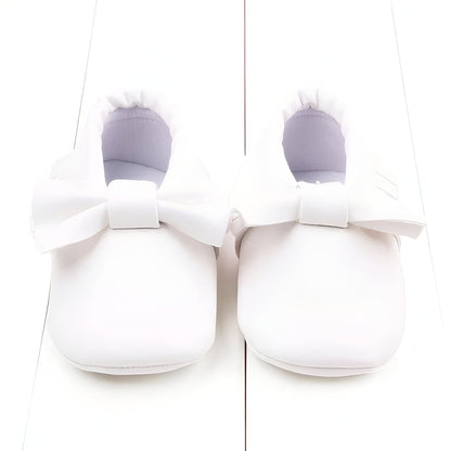 LuxeKid Mocassins bébé fille cuir végan nœud doux