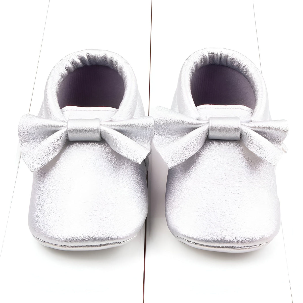 LuxeKid Mocassins bébé fille cuir végan nœud doux