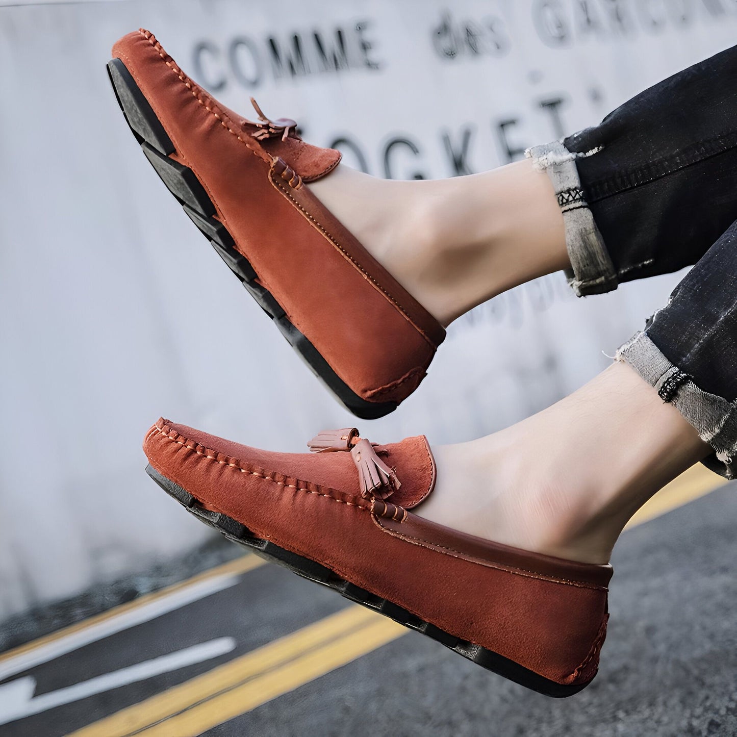 BrandX Mocassins Daim Homme Respirant Tendance