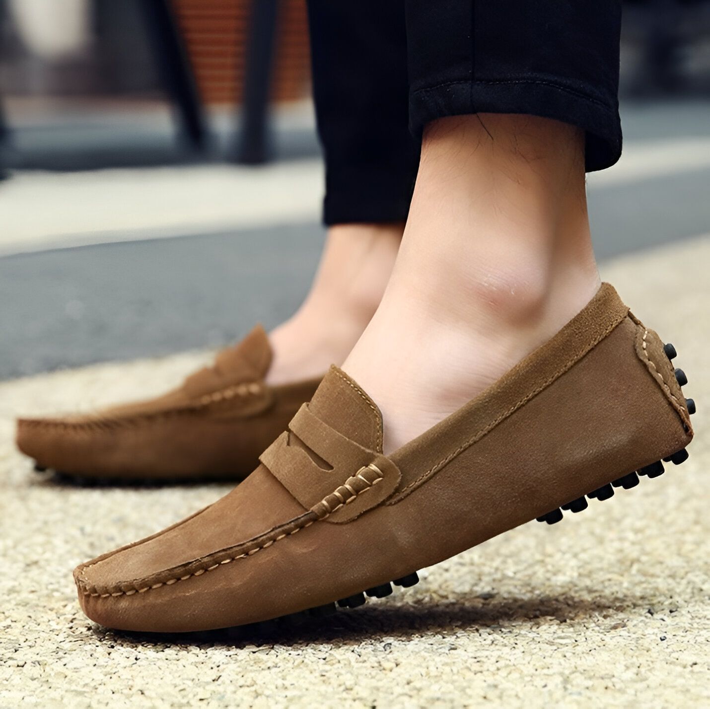 BrandX Mocassins Homme en Suédine - Élégance et Confort
