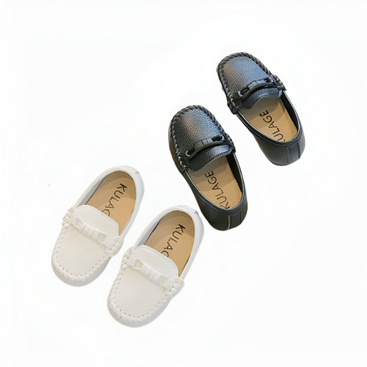 AzurKids Mocassins enfant garçon cuir souple - confort