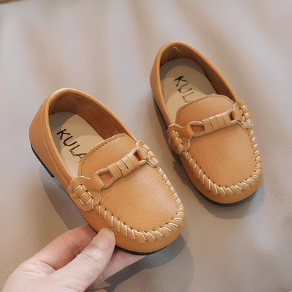 AzurKids Mocassins enfant garçon cuir souple - confort