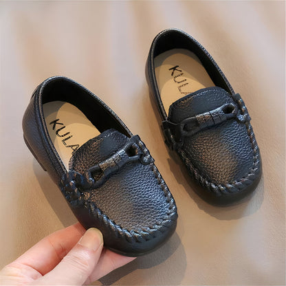 AzurKids Mocassins enfant garçon cuir souple - confort