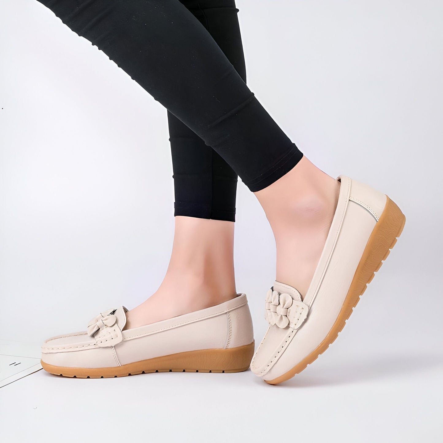 Nova Mocassins femme cuir végan semelle épaisse confort