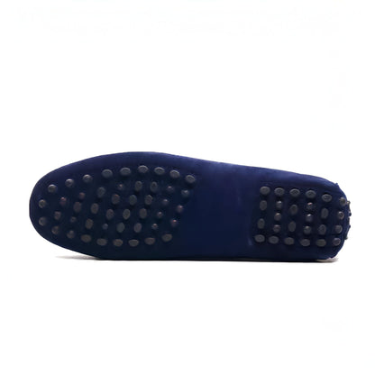 Aurum Mocassins Femme Daim Souple Glands Or