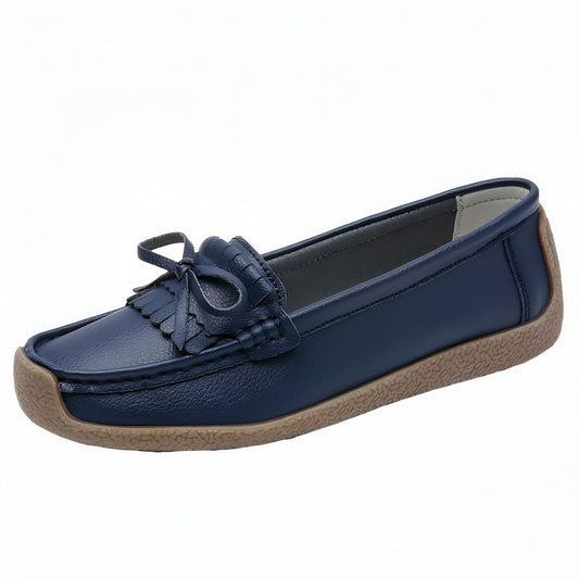 Signature Mocassins Femme Cuir Véritable à Franges