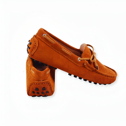Néo Mocassins Daim Souple Femme Confortable Intemporel