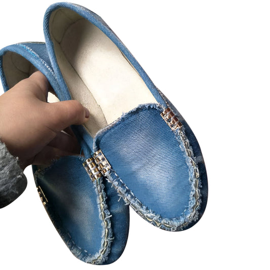 BrandX Mocassins Femme Style Jean Délavé - Confortable