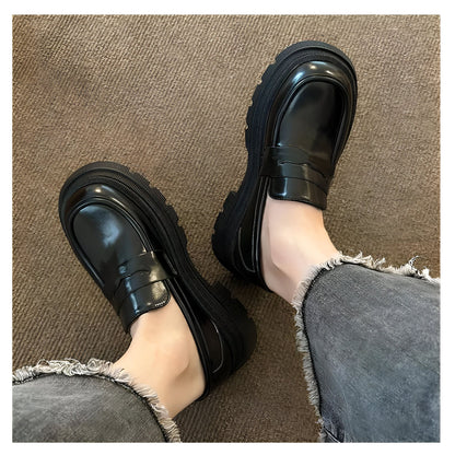 ChicLine Mocassins Femme Plateforme Style Britannique