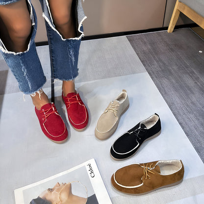 Arcade Mocassins femme lacets effet daim