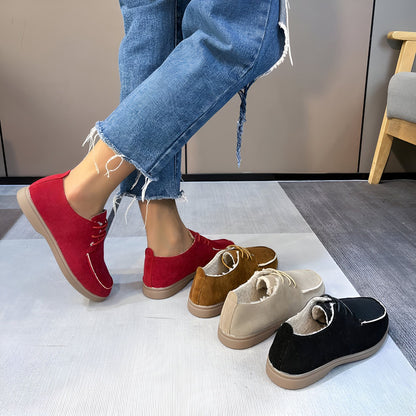 Arcade Mocassins femme lacets effet daim