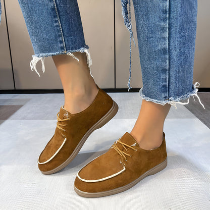 Arcade Mocassins femme lacets effet daim