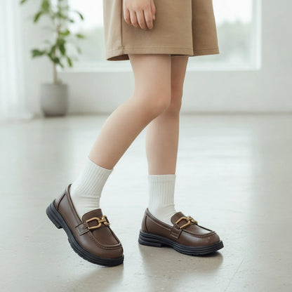 Mocassins Fille Boucle Cuir Synthétique - Confortables