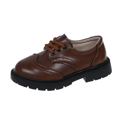 Nova Mocassins Garçon Cérémonie Lacets Cuir Synthétique