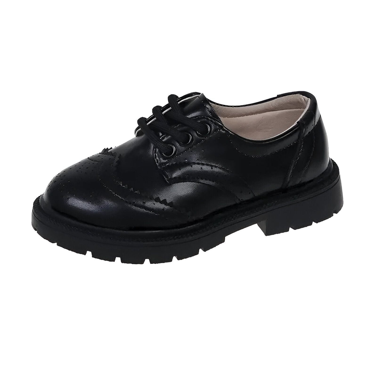 Nova Mocassins Garçon Cérémonie Lacets Cuir Synthétique