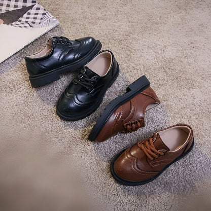 Nova Mocassins Garçon Cérémonie Lacets Cuir Synthétique