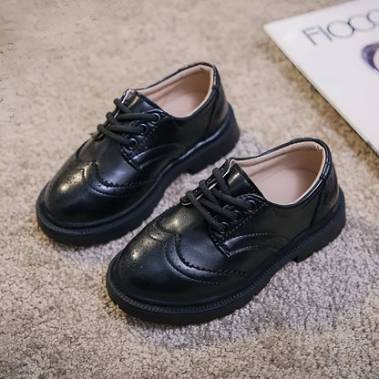 Nova Mocassins Garçon Cérémonie Lacets Cuir Synthétique