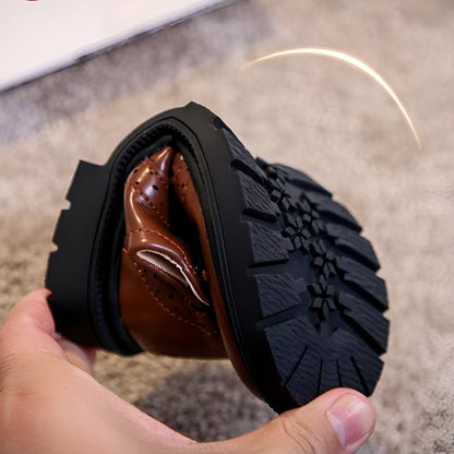 Nova Mocassins Garçon Cérémonie Lacets Cuir Synthétique