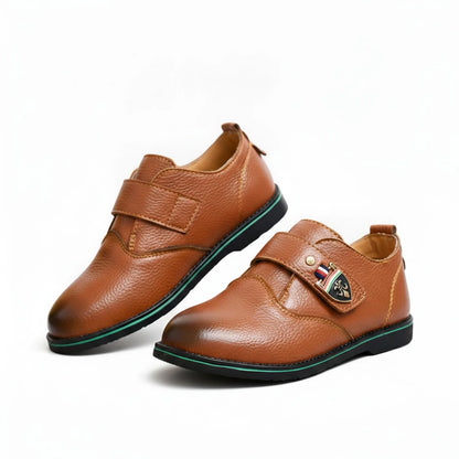 Mocassins Garçon Cuir Classique – Coutures Contrastées