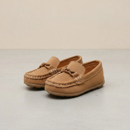 Mocassins garçon daim végan confortables décontractés