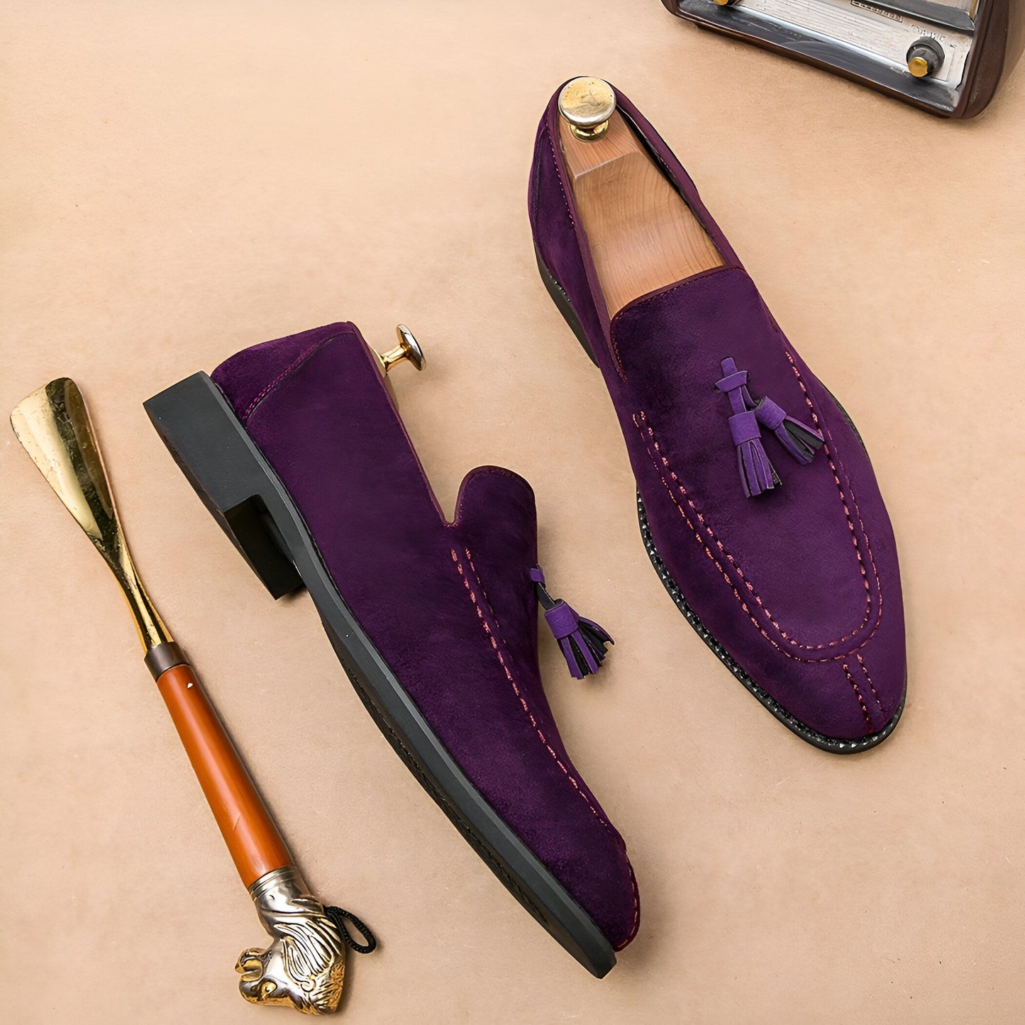 Mocassins Homme Daim Glands – Vintage Élégants