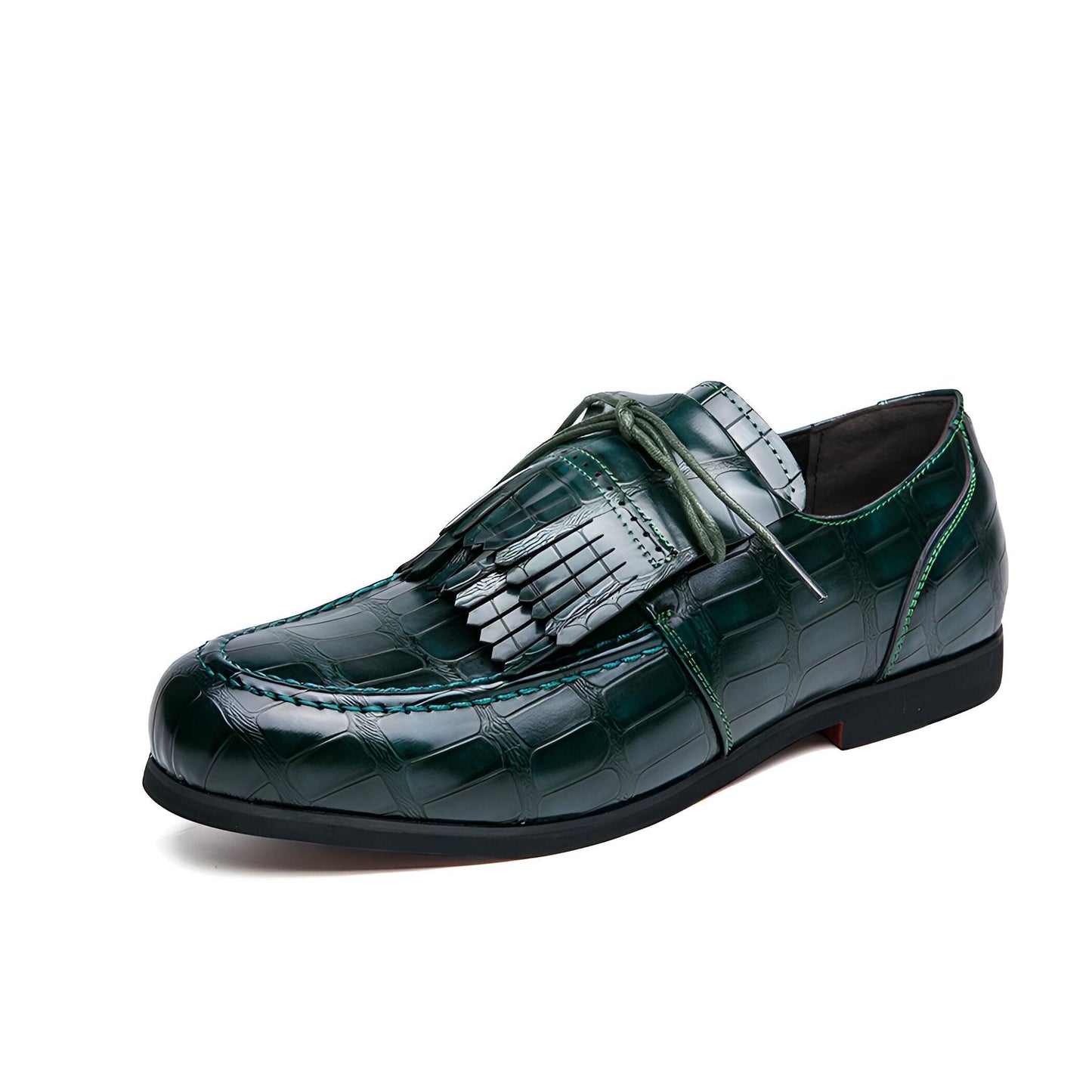 Aurora Mocassins Homme Bleu Croco Synthétique à Gland