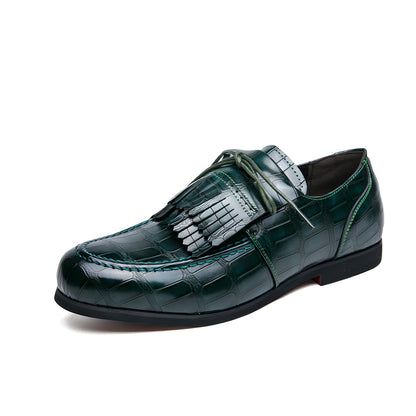 Aurora Mocassins Homme Bleu Croco Synthétique à Gland