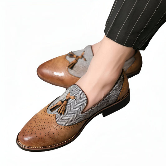 ÉlégancePro Mocassins Homme Cuir Glands Élégants