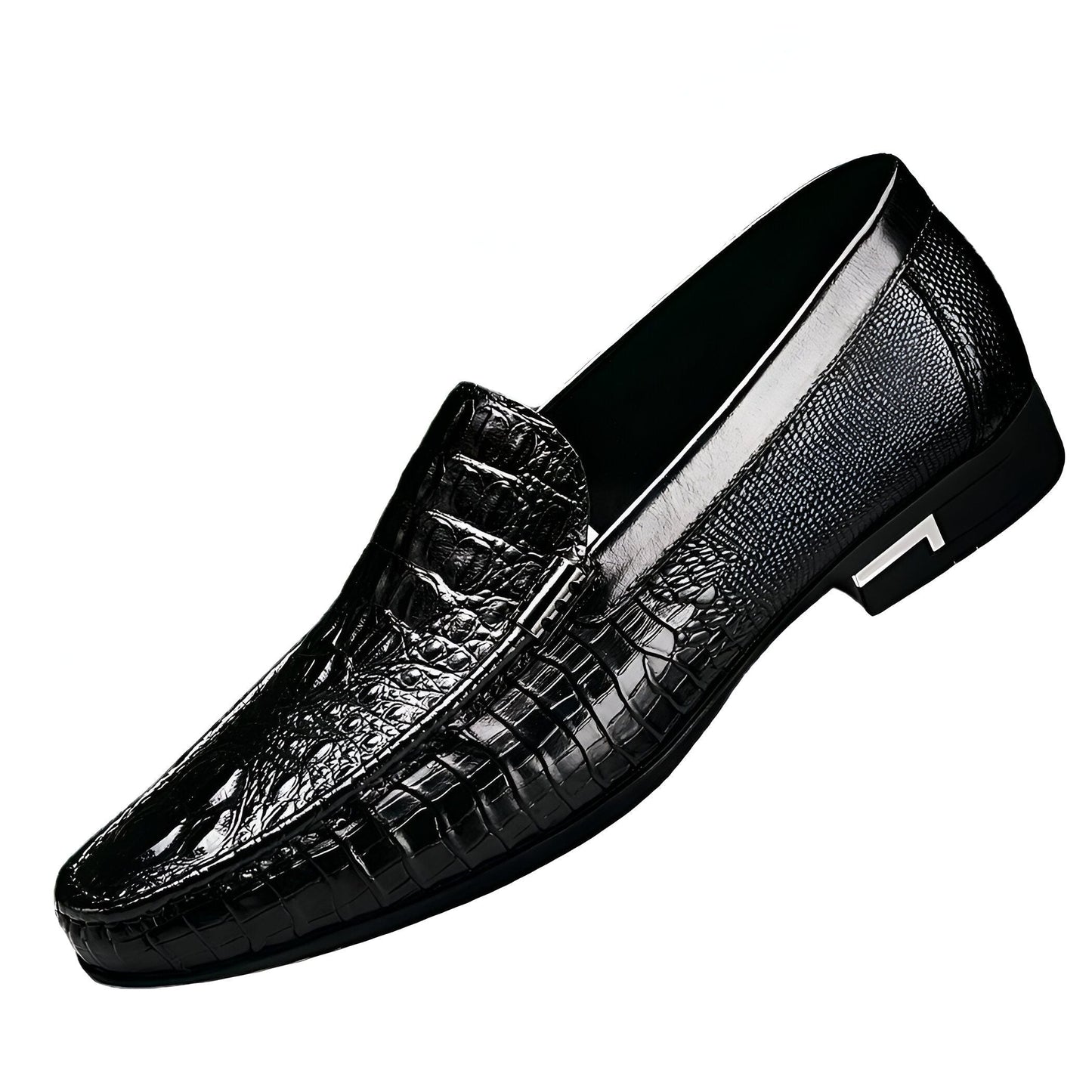 Aristo Mocassin Homme Cuir Texturé Style Croco